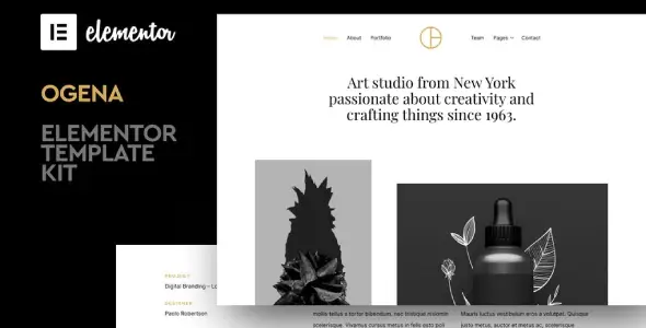 Ogena – Minimal Elementor Template Kit